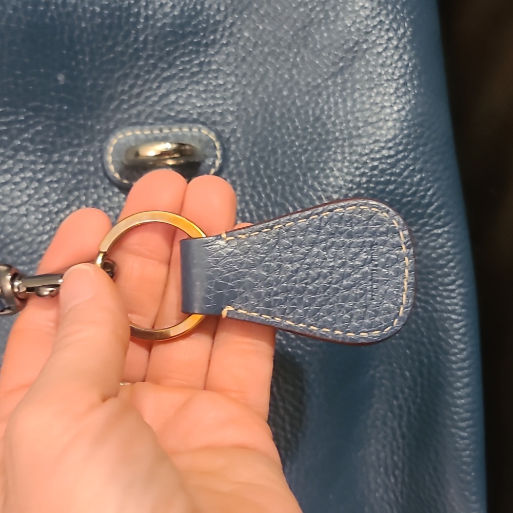 Dooney & Bourke Blue Leather Shoulder Bag with Coin Purse - Picture 8 of 8